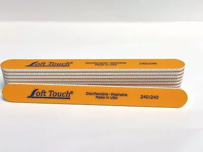 Soft Touch 7  Nail File Orange Myler 240/240 Grit 50 Pcs • $32.99