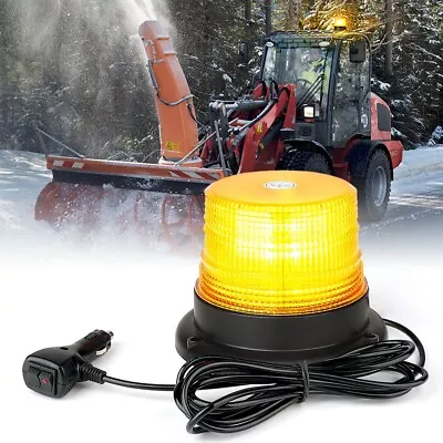 20W Mini Amber LED Strobe Beacon Light Rooftop Mount Warning W/Cigarette Lighter • $21.59