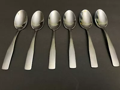 Set Of 6 Cambridge Stainless Teaspoons Madison Satin Handle Flatware Fiddle Tip • $17.95