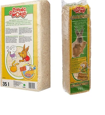 Living World Pine Shavings 14L 35L Rabbit Guinea Pig Hamster Rat Bedding Floor • £5.89