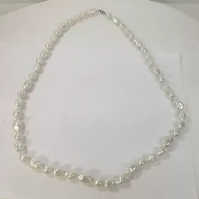 Womens Necklace Faux Pearl Beaded White Costume Jewelry 30  • $12.99