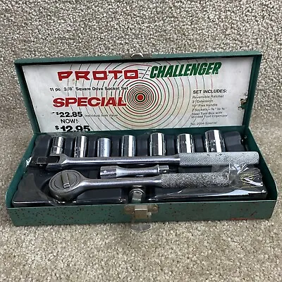 Vintage Proto/Challenger No.2054 3/8 Ratchet & Socket Set SAE • $49