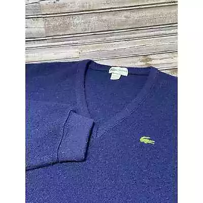 Lacoste The Lacoste Club V Neck Sweater Navy Size Large • $22.99