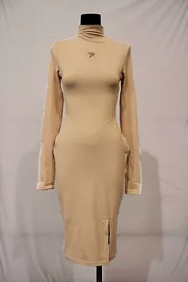 GSUWOO Women's Long Thumbhole Sleeve Trim Midi Dress LV5 Nude Size XS NWT • $7.50