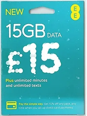 Ee Sim Card For Ee Iphone & Device Mifi Dongle • £0.99