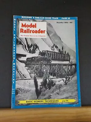 Model Railroader Magazine 1954 December Build One Car Mixed Train Basic Scenery • $5