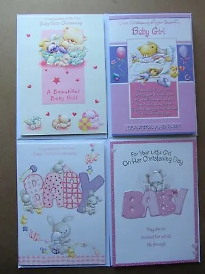 Christening Day Cards. Cards For A Baby Girl. Multiple Designs. Select One Card. • £1.99