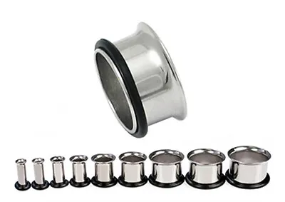 STEEL SINGLE FLARE TUNNELS EAR STRETCHERS EYELETS STRETCHING KIT 1.6mm - 25mm • £52