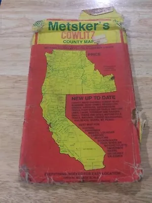 Vintage Metsker Map Cowlitz County Washington • $9.75