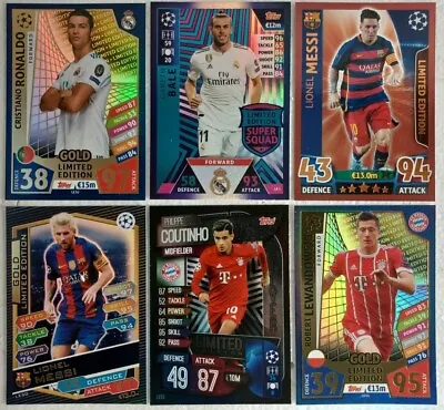 Match Attax  UEFA Champions League LIMITED EDITION Card Singles 2015 - 2020 • $4.99