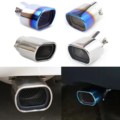 Car Exhaust Pipe Tip Rear Tail Throat Muffler Stainless Steel Square Accessories • $28.36