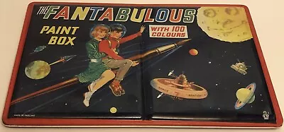 Fantabulous Space Paint Box - VINTAGE METAL PAINT SET Tin Litho LL Products • $40.50