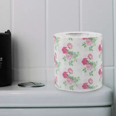  2 Rolls Of Decorative Toilet Paper Pattern Disposable Toilet Paper Napkins • £14.78