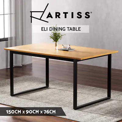 Artiss Dining Table 6 Seater Kitchen Cafe Rectangular Wooden Table 150CM • $169.95