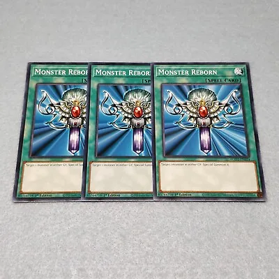 Yugioh Monster Reborn 1st Edition Common 3 Card Playset NM (EGO1 Or EGS1) • $1.99