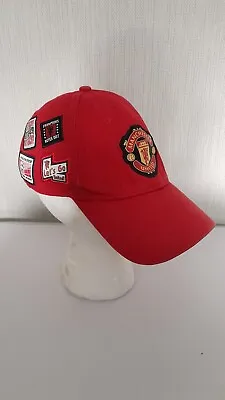 New Era Hat Cap Mens Red Manchester United FC Baseball Cap Strap Back • £9.99