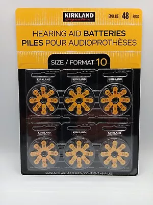 Hearing Aid Batteries Size 10 Kirkland Signature 48ct Pack Zinc-Air 04/2027 • $9.97