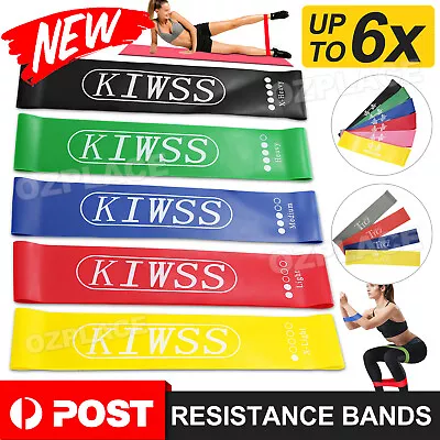 $6.45 • Buy Resistance Bands Set Of 5 For Exercise Men And Women Legs Arms Booty Yoga Physio