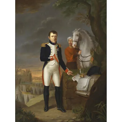 Painting Portrait Blank Napoleon Bonaparte Battle Ebelsberg Canvas Art Print • £18.99