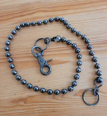 24  Gun Metal Durable Leash 9.5mm Ball Metal Wallet Chain Biker Trucker Chain • $13.75