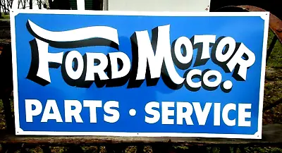 Hand Painted FORD MOTOR Co.  Car Truck Auto Parts Service Dealership Hotrod Sign • $149