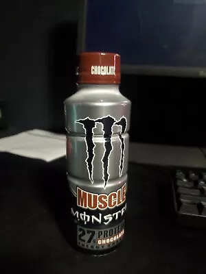 1 CT: Monster Muscle Energy Shake 15z Bottles DISCONTINUED Chocolate 27G PROTEIN • $55