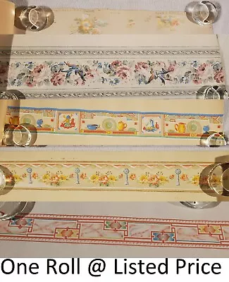 £9.78 • Buy Vtg Mid Century 1950s Partial Wallpaper Mini Rolls ~ See Pics For Variations