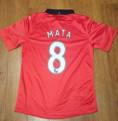 NIKE Manchester United Home Football Soccer Shirt Jersey Juan MATA #8 Size S • $41.99