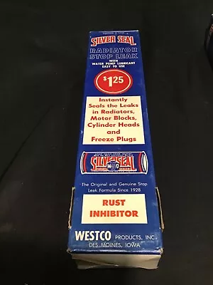 Vintage Westco Silver Seal Radiator Stop Leak 24 Can Wall Dispenser Since 1928 • $150