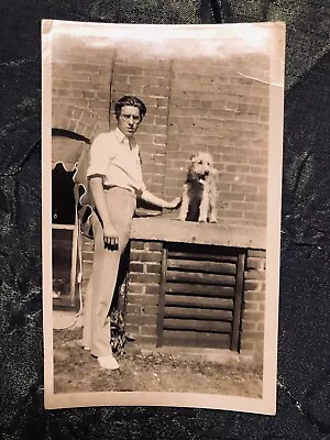 Antique/Vintage Photo - Man And His Dog - Early 1900's Photograph • $11