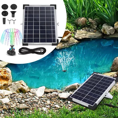 Solar Floatin Fountain Pump Water Birdbath Garden Pool Pond With Battery Backup • £23.59