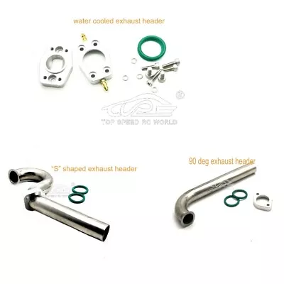 RC Boat Exhaust Pipe Header Kit Fit 26CC 27.5CC 29CC  Zenoah RCMK Petrol Marine • $133.54