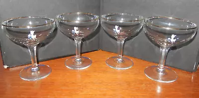 Vintage 1950's Babycham Glasses  X 4 White Fawn Deer Bar Advertising Party • £19.90