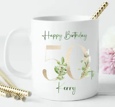 £9.99 • Buy Personalised Age Mug Birthday Any Age 50th 60th 80th 90th Mug Cup Gift Present