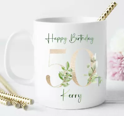 Personalised Age Mug Birthday Any Age 50th 60th 80th 90th Mug Cup Gift Present • £9.99