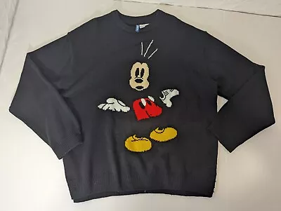 Disney Large Mickey Mouse Sweatshirt Sweater Black L • $17.99