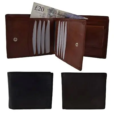 Mens/Gents Stylish Leather  Bi Fold Wallet By London Leather Goods Top Quality • £17.99