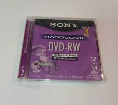 Sony Handycam Blank DVD-RW Camcorder 30 Minute 1.4 GB Disc Single Side NEW • $14.65