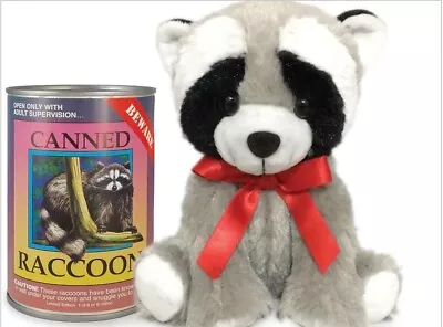 New And Unopened! Northern Gifts Canned Critters: Raccoon  (6” Stuffed Animal) • $5.99