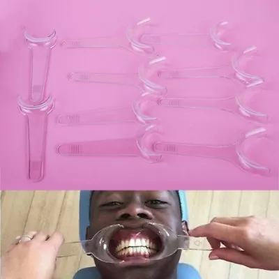 10pcs Clear T-Shape Large Small Size Intraoral Cheek Mouth Lip Retractor Opener • £7.64