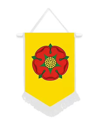 Lancashire New County Car / Wall Pennant With White Border Fantastic Souvenir  • £9.99