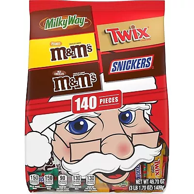 140 Ct Mix M&M's Snickers & Twix & Milky Way Milk Chocolate Candy EXP: 07/2024 • $18.99