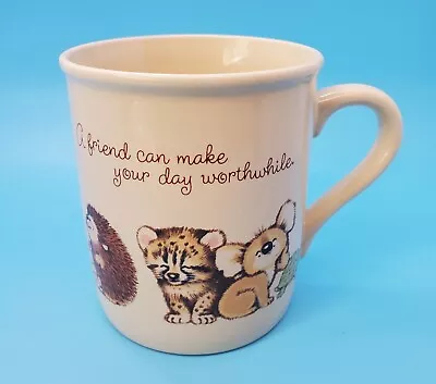 Hallmark A Friend Can Make Your Day Worthwhile Mug Mates Coffee Tea Cup Mug Tan • £10.43