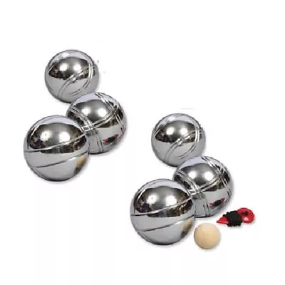 Boules - Bocce - Pétanque Chrome Metal Balls Set Of 6 NEW + Free Shoulder Bag  • $60