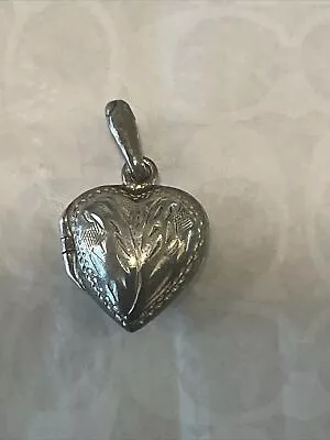 Vintage Puffy Heart Sterling Silver 925 Nd Locket Pendant 2.04g • $10