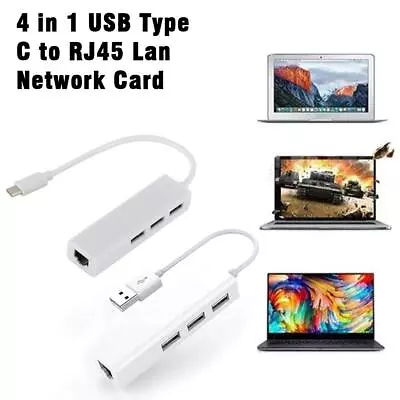 USB Type C To Ethernet RJ45 Network LAN Adapter Converter For PC Cable New P2I9 • $9.96