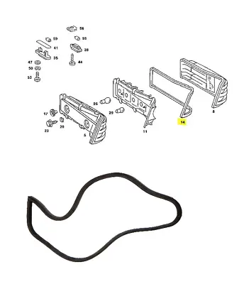 Gasket Taillight Fits Mercedes W123 Limo & C123 CE Coupe A1238260158 • $48.03