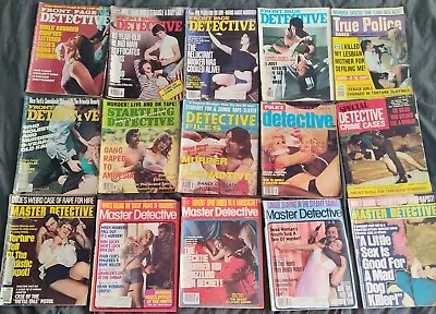 Lot #1 Of 15 Vintage Detective Magazines • $30