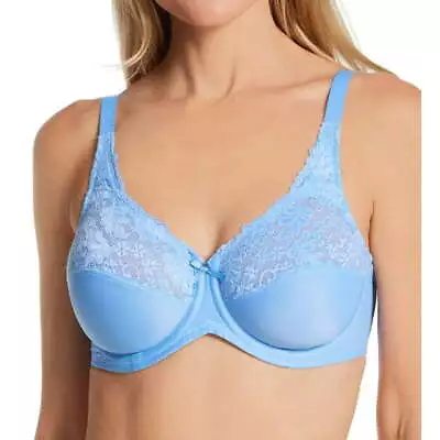 Lilyette Bra Comfort Lace Full-Figure Minimizer 0428 Blue Sky Sz.36D38D38DDD • £32.70