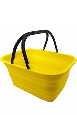 SAMMART 12L Collapsible Tub With Handle Portable Outdoor Picnic Basket • £9.99